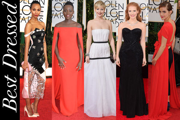 Fashion Magazine's Best Dressed list from the 2014 Golden Globes.