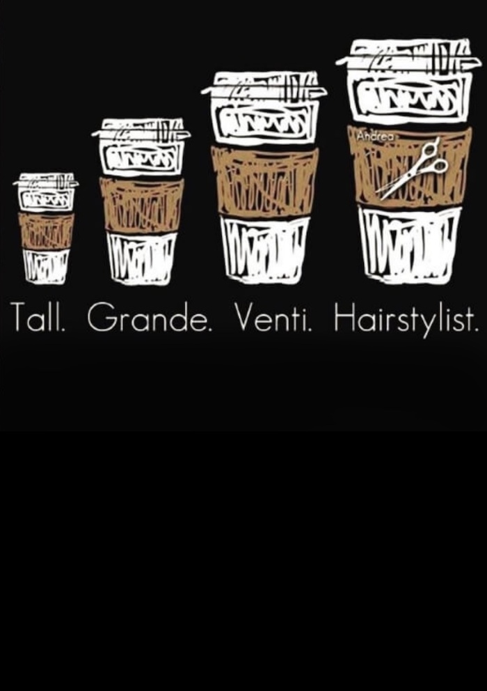 First we drink the coffee, then we do the hair.